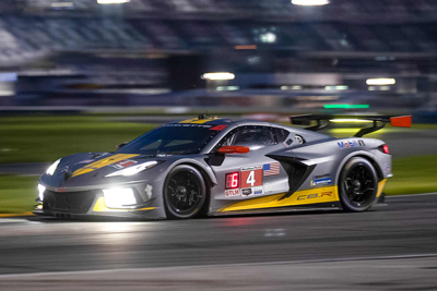 Corvette C8-R mid-engined racing car first victory 2020 Daytona 240 - Corvette 100th IMSA victory 